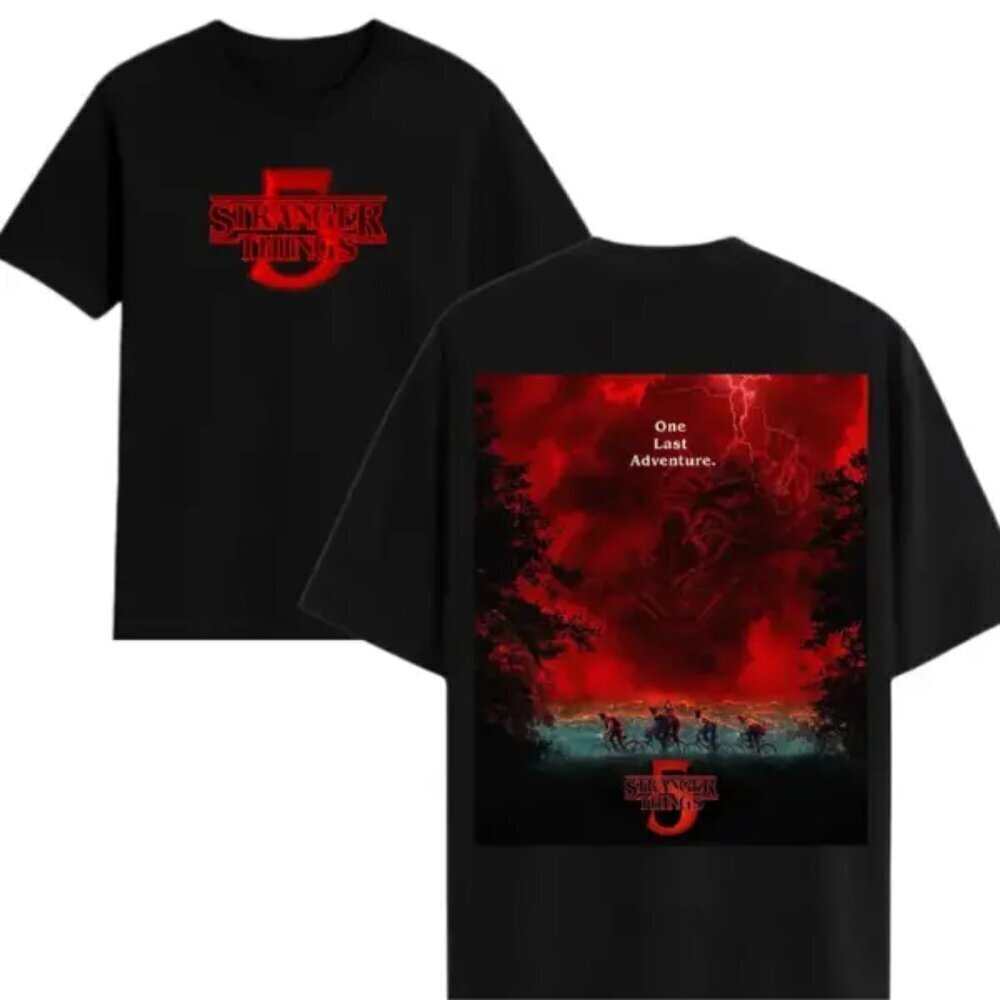 Stranger Things 5 One Last Adventure T-Shirt Final Season Graphic Tee Retro